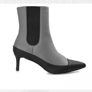 Journee Grey and black shoe boots